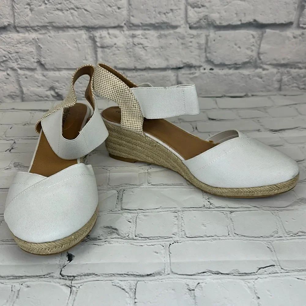 Comfortview Women's The Abra Espadrille Wedge Sandle Close Toe Size 11